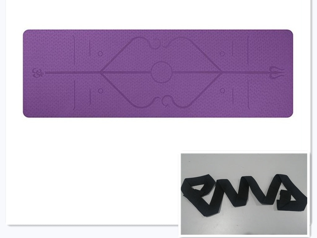 Non-Slip TPE Yoga Mat Position Line Beginner