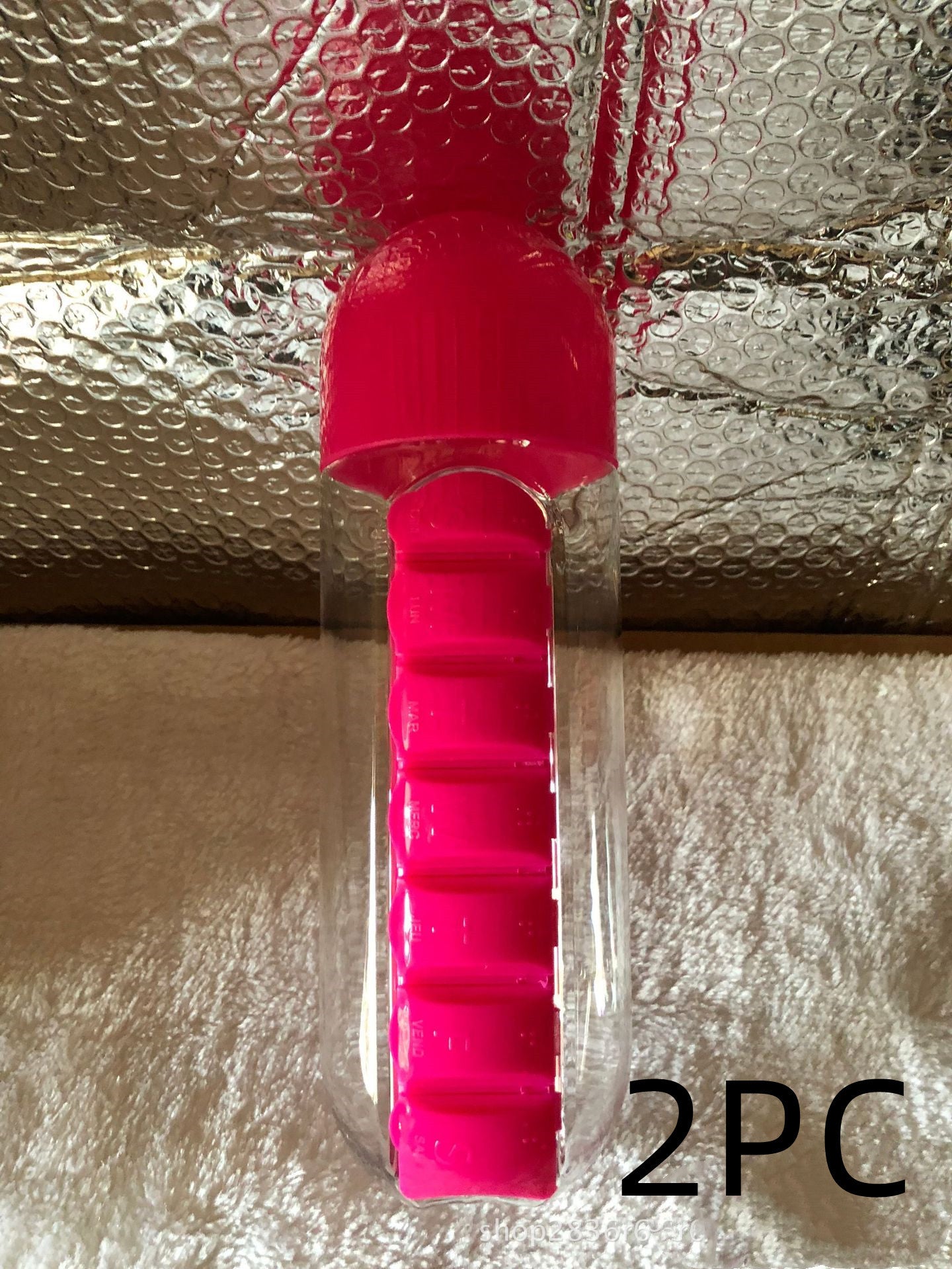 Water Bottle With Pillbox Plastic Drink Bottle with Medicine Pills Box Travel 7 Days Drug Organizer Drinking Container