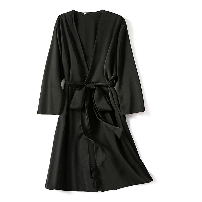 Feminine ice silk nightgown