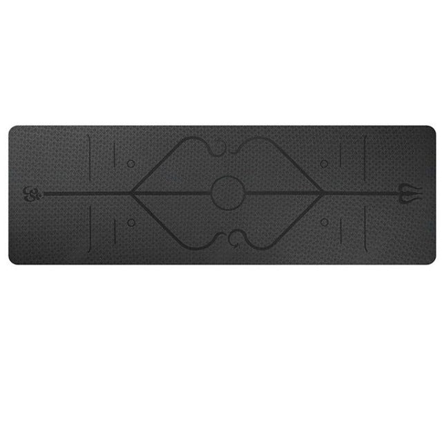 Non-Slip TPE Yoga Mat Position Line Beginner