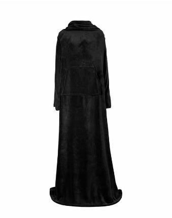 Warm Blanket Long Coral Fleece Blanket With Sleeves Coral Fleece Pocket Blanket Winter Wash Flannel Blankets