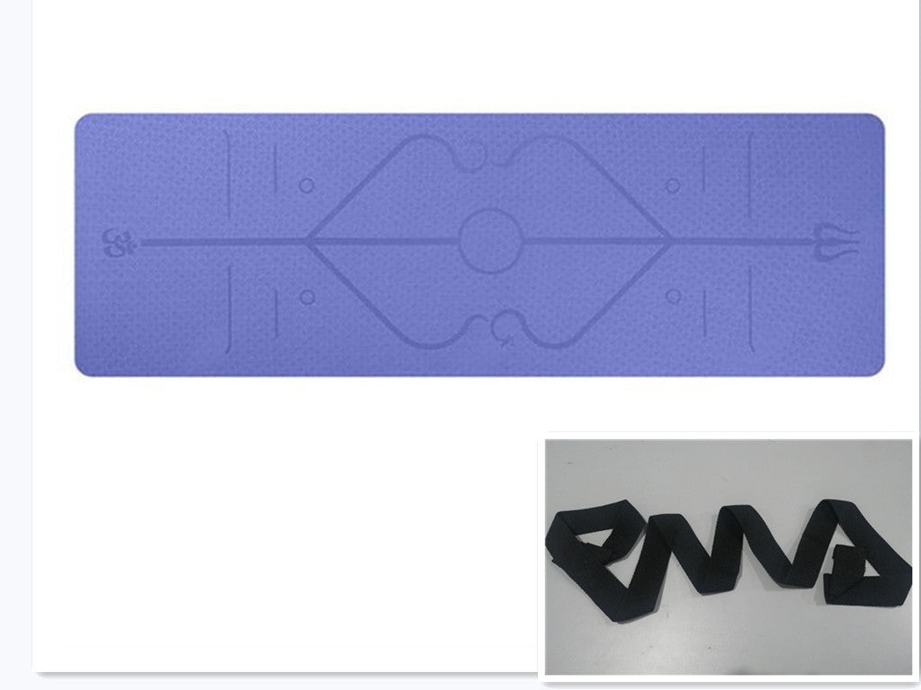 Non-Slip TPE Yoga Mat Position Line Beginner