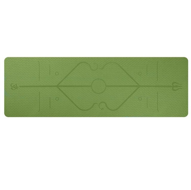 Non-Slip TPE Yoga Mat Position Line Beginner