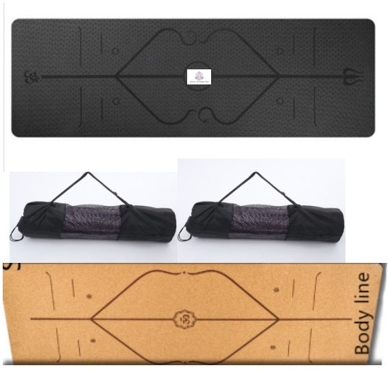 Non-Slip TPE Yoga Mat Position Line Beginner