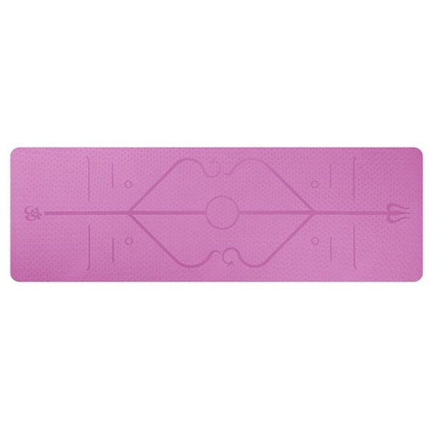Non-Slip TPE Yoga Mat Position Line Beginner
