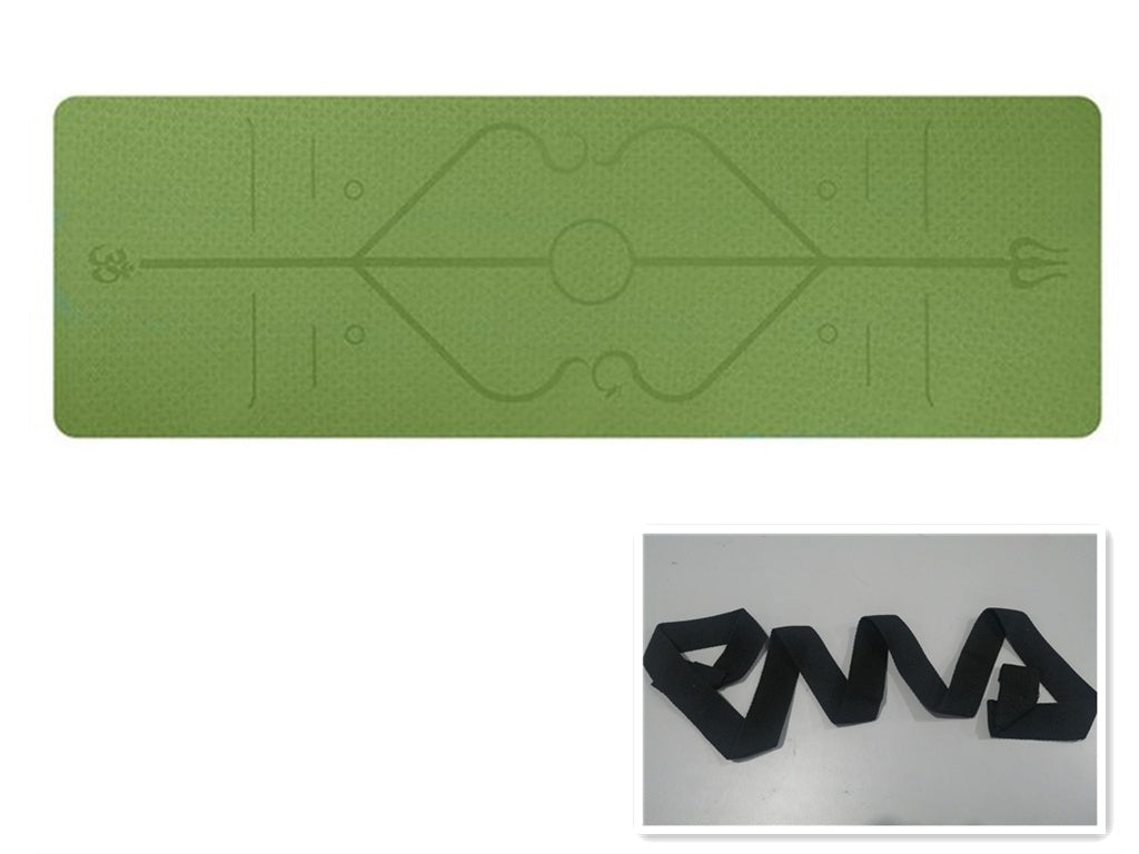 Non-Slip TPE Yoga Mat Position Line Beginner