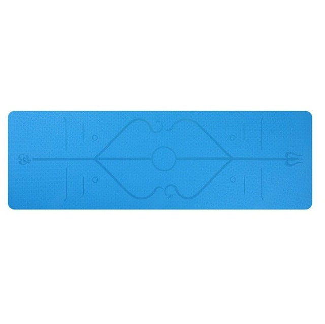 Non-Slip TPE Yoga Mat Position Line Beginner