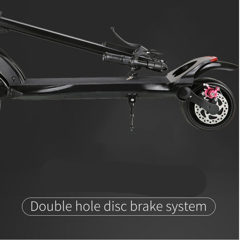 Double Drive Folding Scooter with Wide Tires