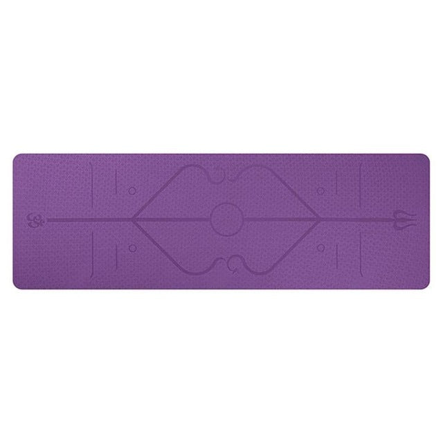 Non-Slip TPE Yoga Mat Position Line Beginner