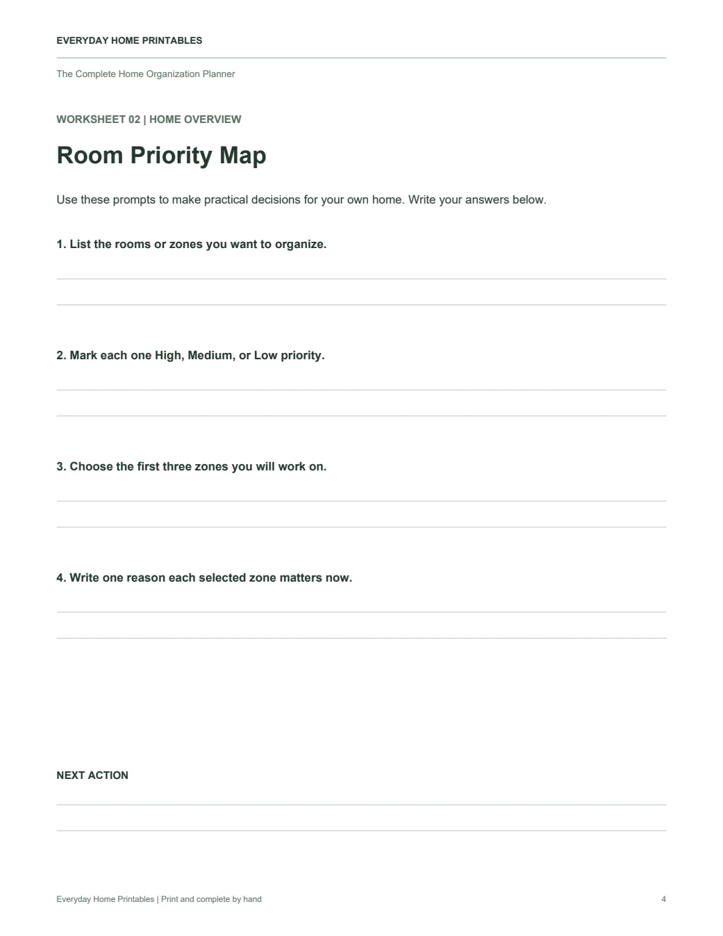 Inside the PDF: Room Priority Map